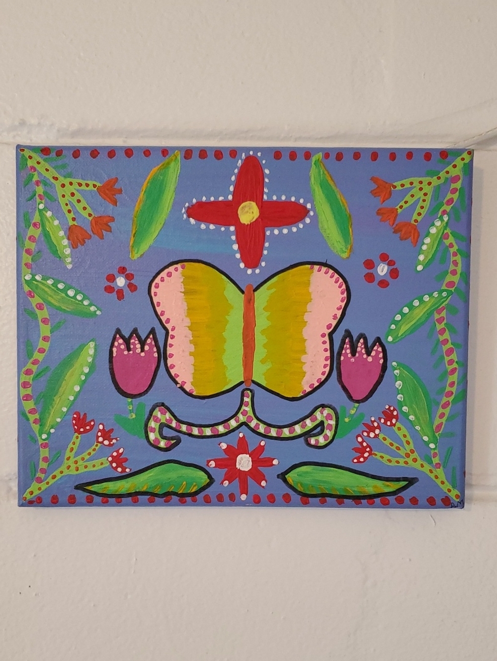 Folk‎ Art Butterfly Handmade Original Painting made By Me Wall Art Home Decor